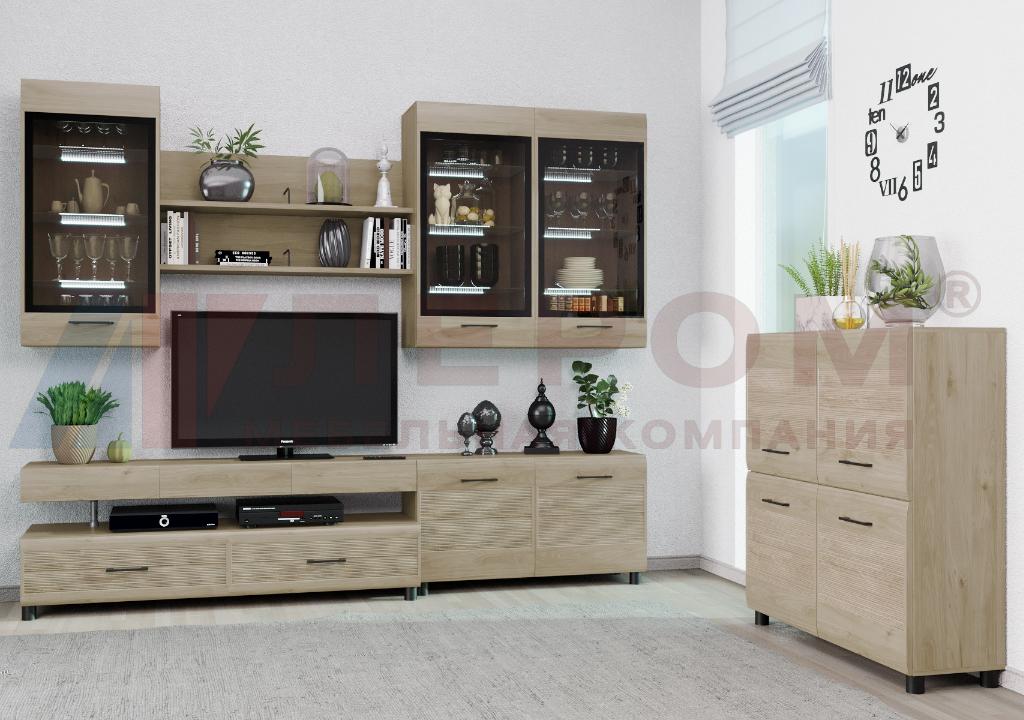 Гостиная Камелия 8 (гикори джексон светлый)