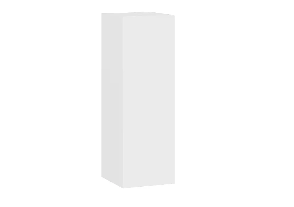 Глосс ТД-319.03.26 Шкаф навесной (белый глянец/стекло белое, СП)