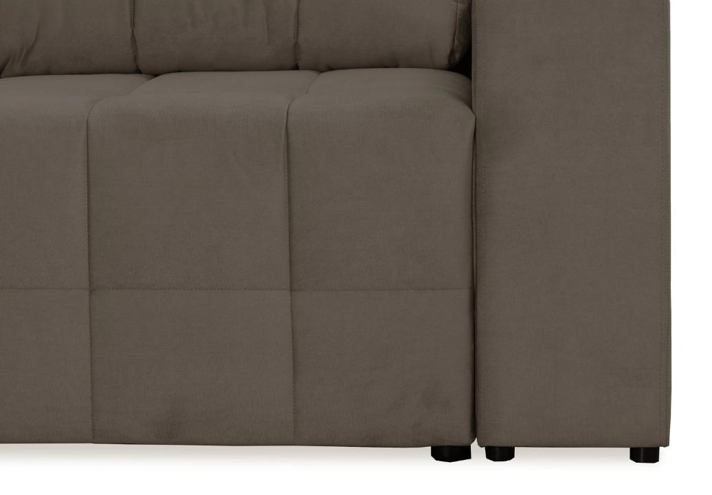 Элегант 2022 Большой диван (GROUND 06 (велюр песочно-серый), венге, 2 кат)
