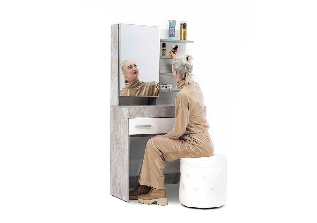 Инстайл bts СТ-01 Стол туалетный (бетон/белый)