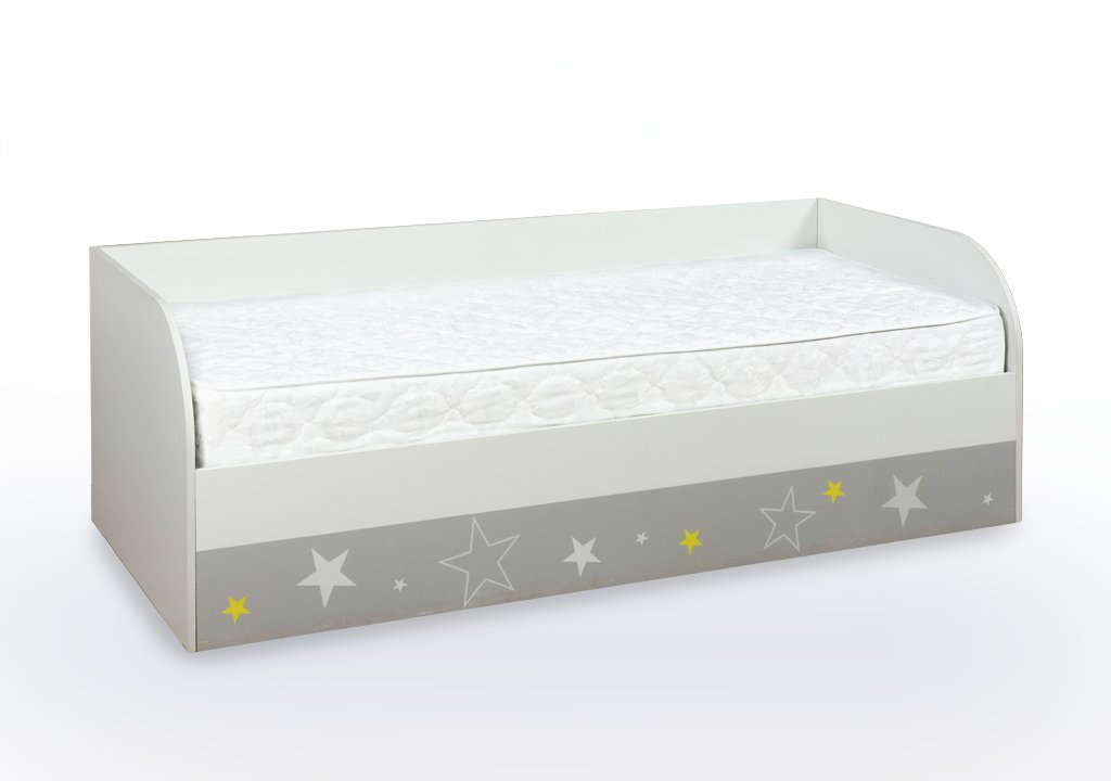 Трио КРП-01 Кровать детская с ПМ (белый/звездное детство)