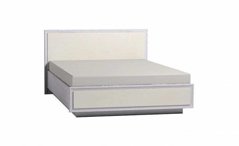 Paola 307 Кровать Люкс с ПМ (1600) (ясень анкор светлый/Furor Brown Grey патина)