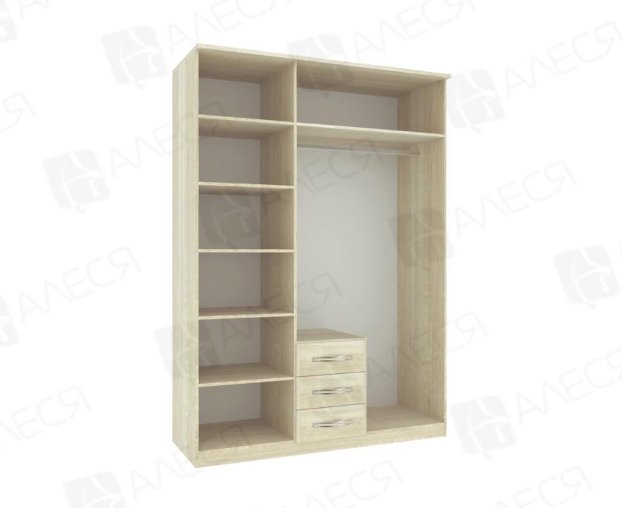 Диана Д11 Шкаф для одежды (3 ящика+6полок+штанга) (дуб сонома, СП)
