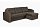Магнат Диван-кровать угловой на боннели (универс) (шегги шоколад, 2 кат)