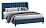 Шанель Кровать с ПМ (1600) Тип 1 (Микровелюр Wellmart Blue)